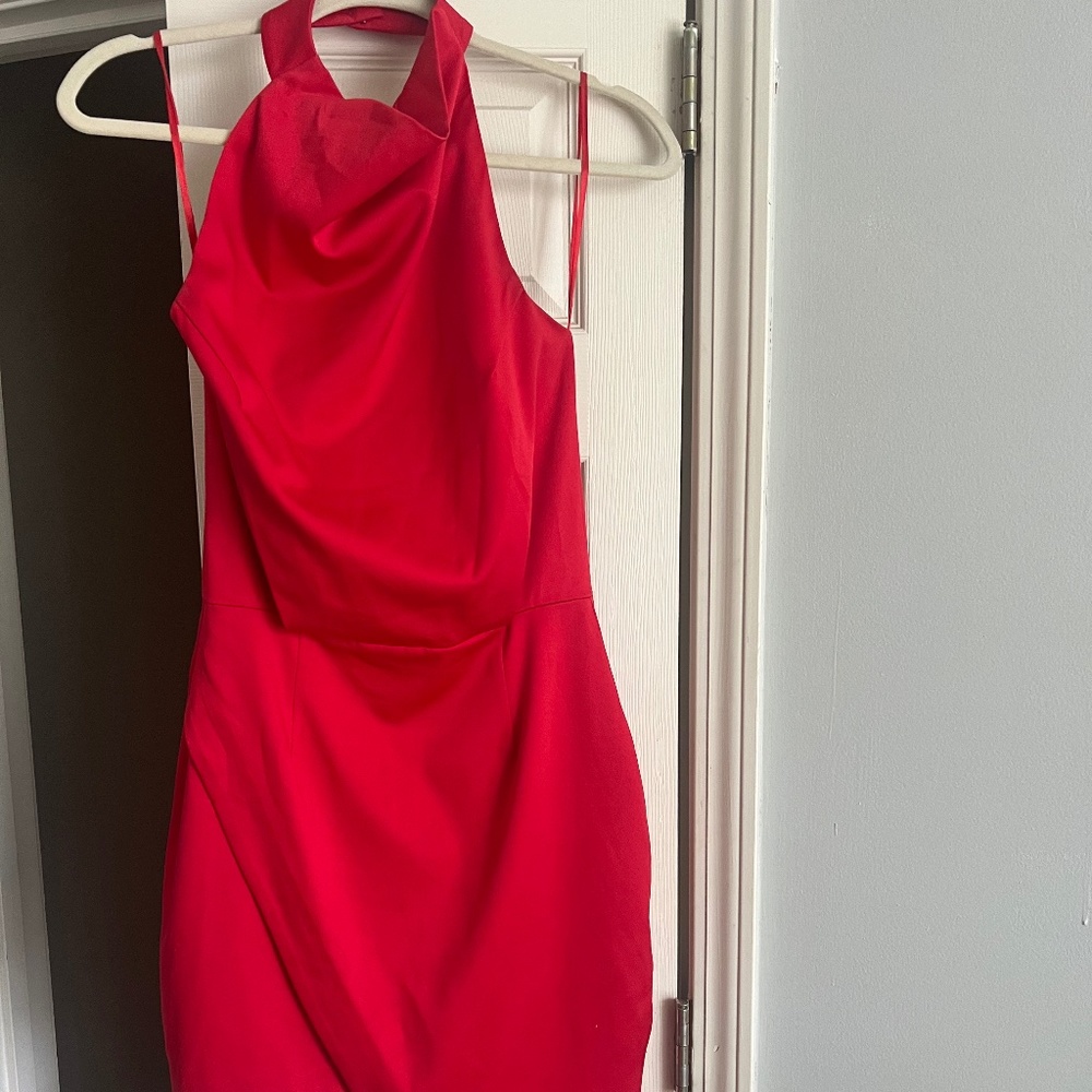 x Revolve Camo Dress in Red